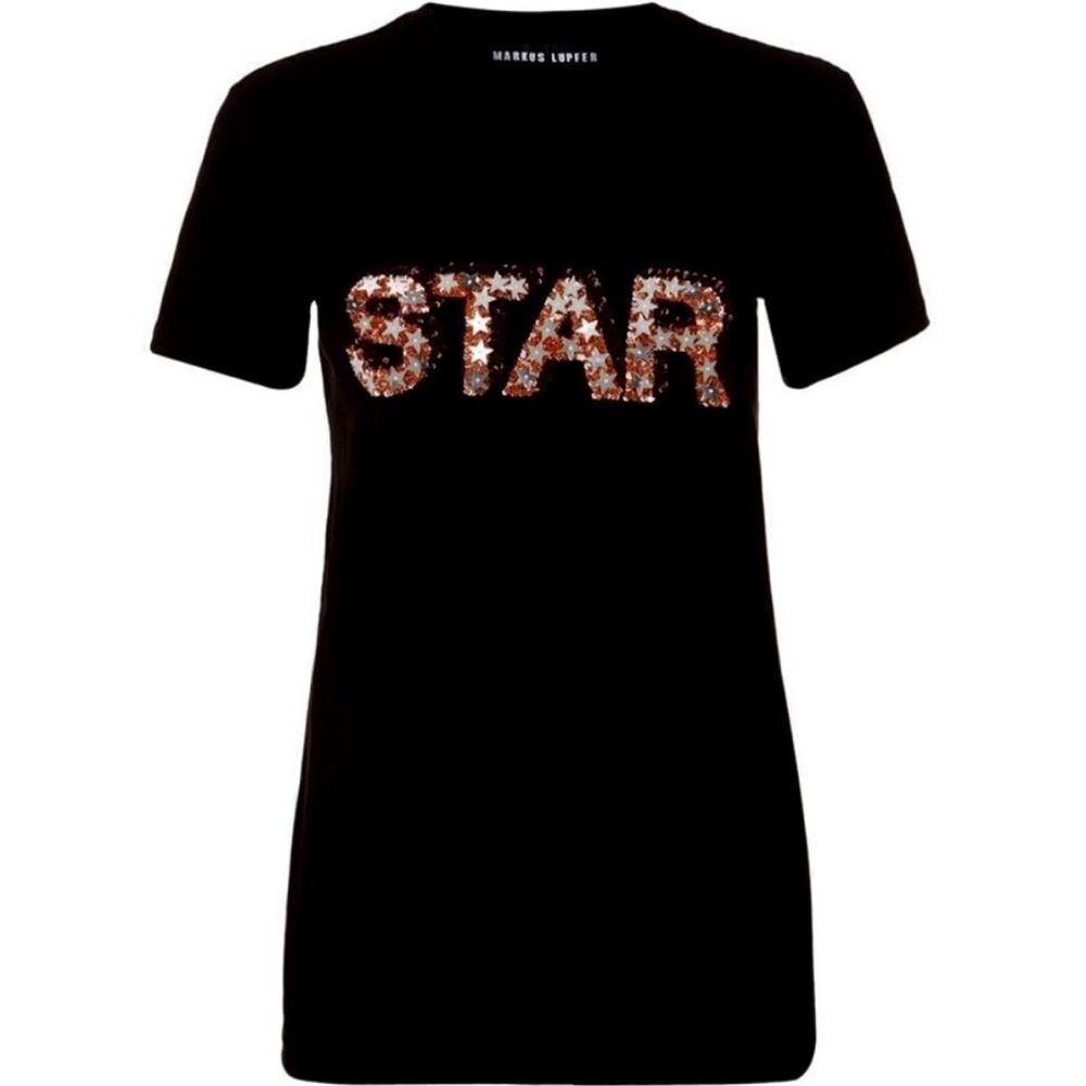 ‎MARKUS LUPFER Kate Sequin Star T Shirt Size XS